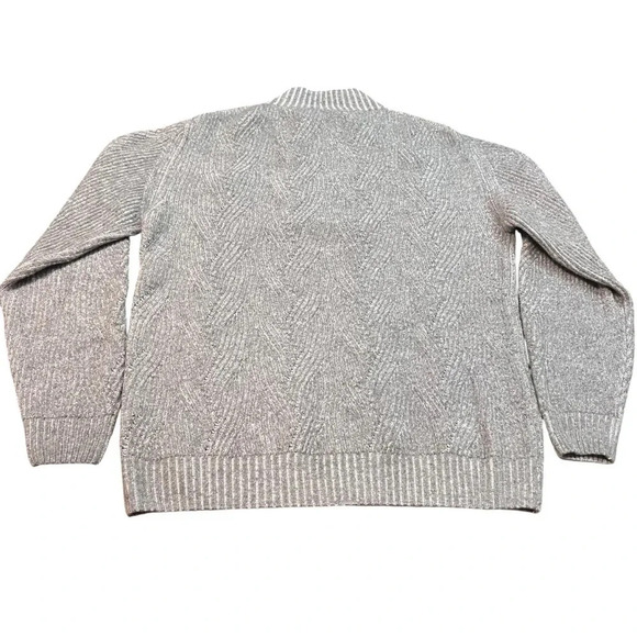 Bugatchi Italy Grey Merino Wool Cashmere Half Zip Knit Sweater L - Picture 3 of 8